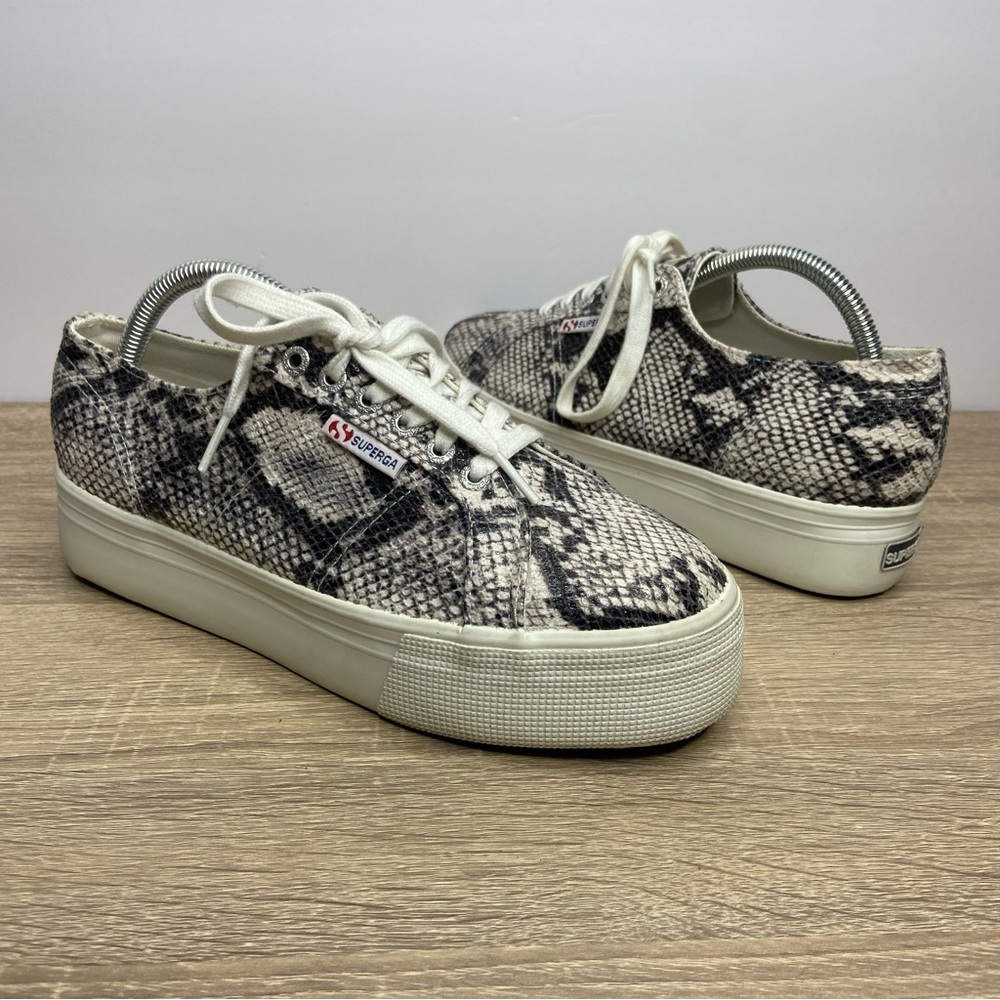 Superga Platform Snakeskin Patterned Sneakers Siz… - image 2